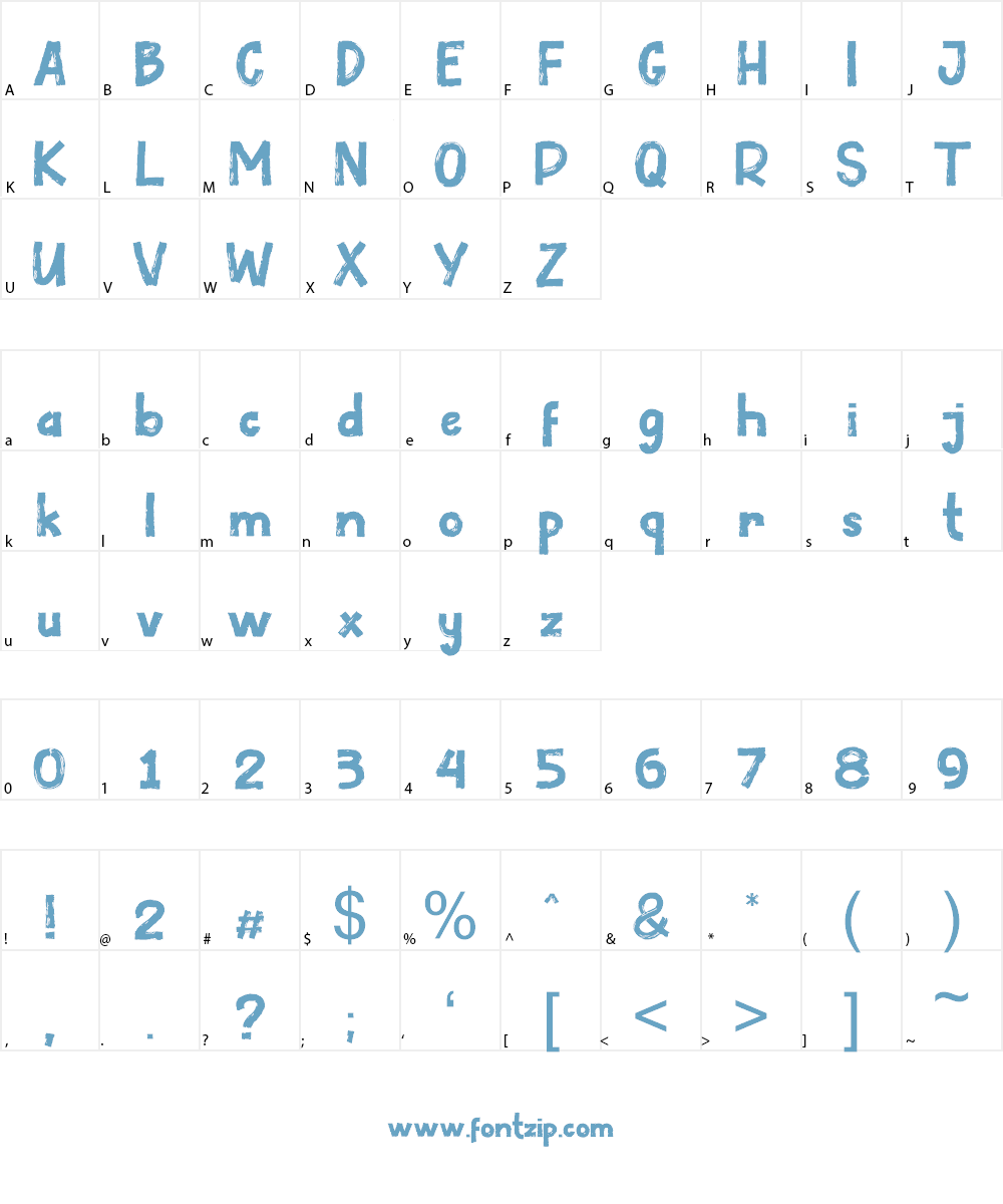 Under Type Font Character
